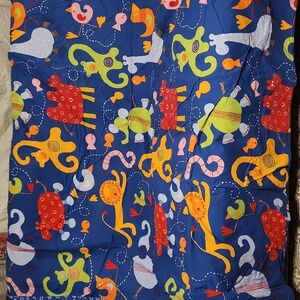 IKEA Barnlig Djur Zoo Animal Print in Bold Blue Kids Duvet Cover TWEEN sz